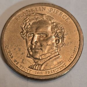President Franklin Pierce One Dollar Coin 2008-S Gold Coin